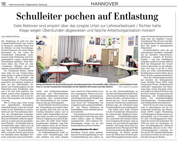 Schulleiter pochen auf Entlastung