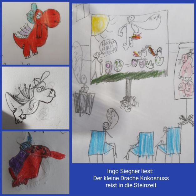 Kinder malen Kokosnuss